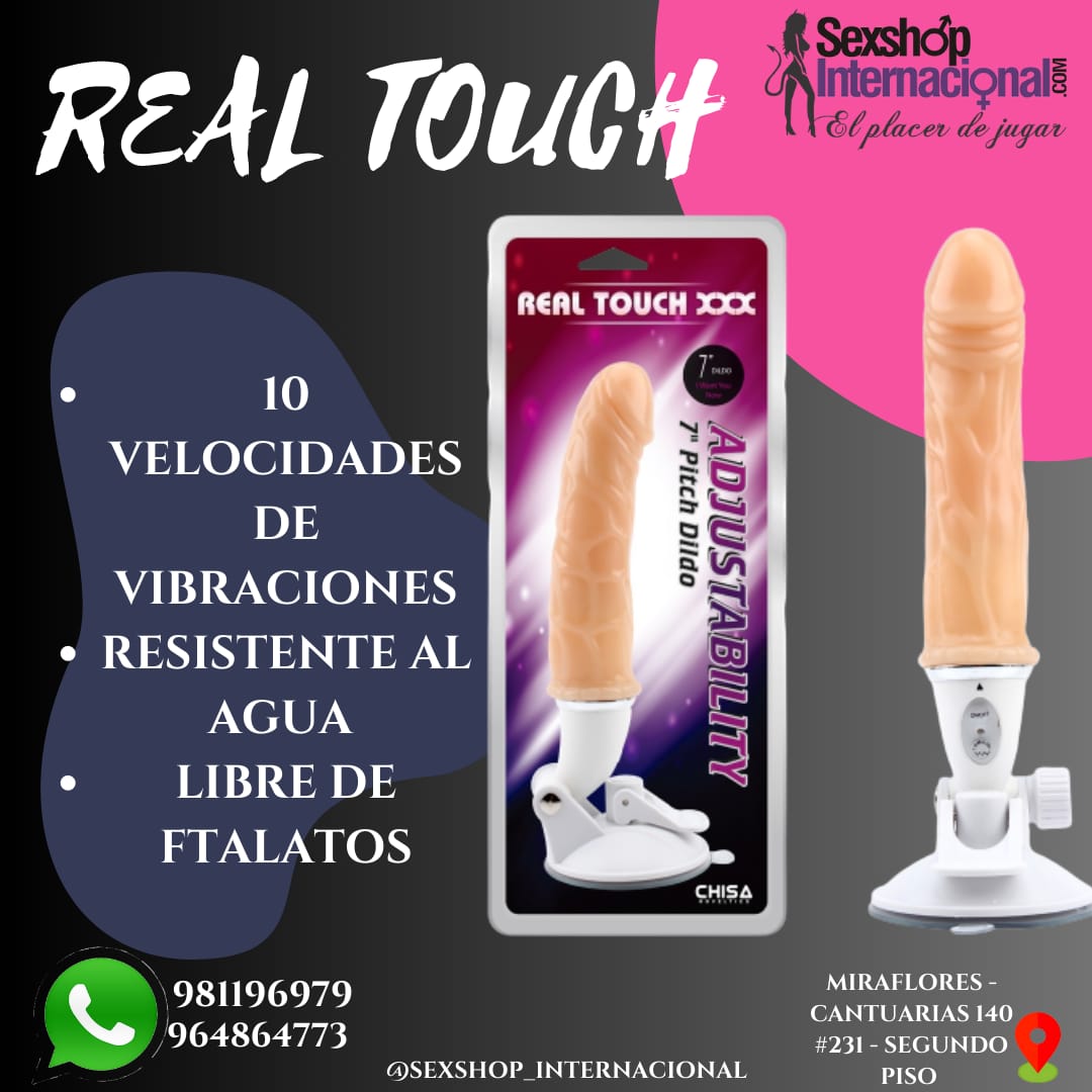 DILDO TAMAÑO REALTOUCH-CHUPON AJUSTABLE-SEXSHOP LIMA 971890151 